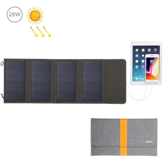 HAWEEL 28W Foldable Solar Panel Charger with 5V 2.9A Max Dual USB Ports - Charger by HAWEEL | Online Shopping UK | buy2fix