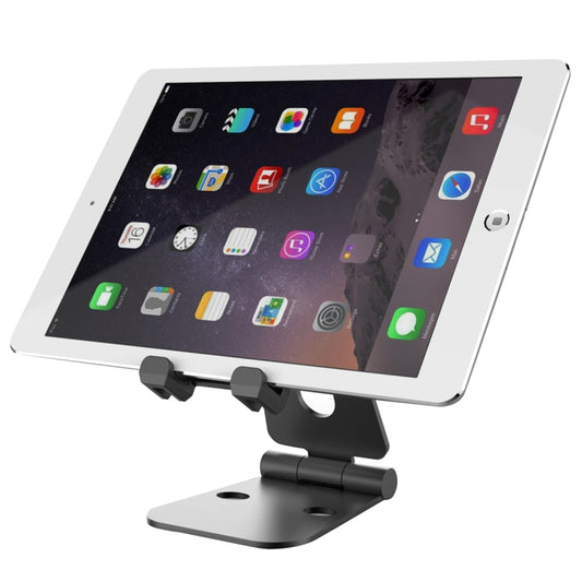 Universal Aluminum Alloy Foldable Adjustable Holder Stand, for iPad, Samsung, Lenovo, Sony, and other Tablet(Black) - Desktop Holder by buy2fix | Online Shopping UK | buy2fix