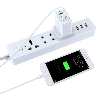 3 USB Ports (3A + 2.4A + 2.4A) Quick Charger QC 3.0 Travel Charger, UK Plug, For iPhone, iPad, Samsung, HTC, Sony, Nokia, LG and other Smartphones - Mobile Accessories by buy2fix | Online Shopping UK | buy2fix