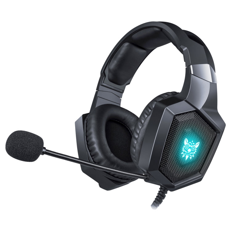 ONIKUMA K8 Over Ear Bass Stereo Surround Gaming Headphone with Microphone & RGB Color Changing Lights(Black) - Multimedia Headset by ONIKUMA | Online Shopping UK | buy2fix