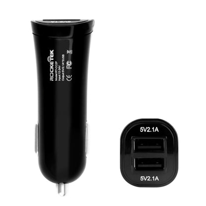 ROCKETEK CC2P DC 5V 4.2A Dual USB Smart Car Charger - In Car by ROCKETEK | Online Shopping UK | buy2fix