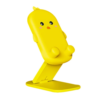 DK-XX-111 Cartoon Animal Retractable Phone Lazy Bracket Foldable Desktop Holder(Yellow) - Desktop Holder by buy2fix | Online Shopping UK | buy2fix