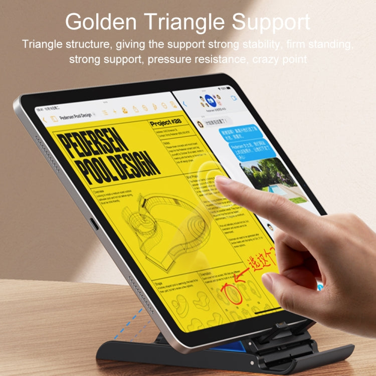 USAMS US-ZJ073 Retractable Folding Desktop Tablet Phone Holder (White) - Desktop Holder by USAMS | Online Shopping UK | buy2fix