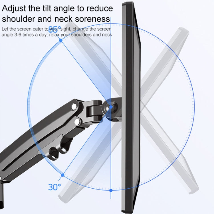 NB H180 Column Type Dual-screen Monitor Holder Desktop Rotating Lifting Computer Monitor Base Hanger (Black) - Desktop Holder by buy2fix | Online Shopping UK | buy2fix