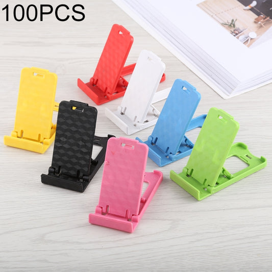 100 PCS Mini Universal Adjustable Foldable Phone Desk Holder, For iPhone, iPad, Samsung, Huawei, Xiaomi other Smartphones and Tablets, Random Color Delivery - Desktop Holder by buy2fix | Online Shopping UK | buy2fix