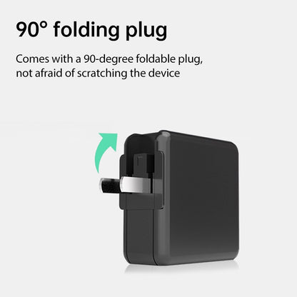 65W USB Ports x 1 + Type-C Port x 2 GaN Portable Mini Fast Charger Travel Charger with UK & US & EU Plug Set (Black) - Mobile Accessories by buy2fix | Online Shopping UK | buy2fix