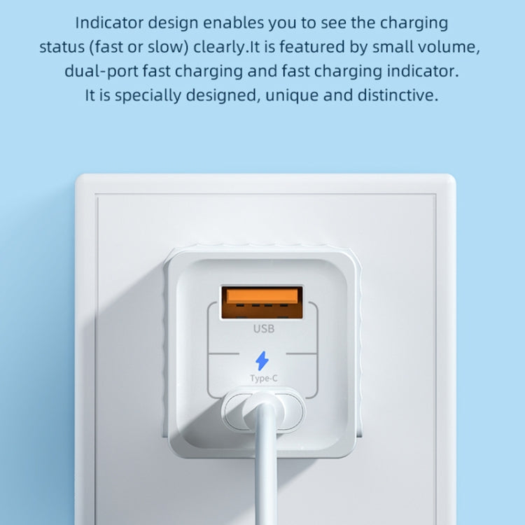 ROCK Space T66 Mini Dual-port Folding Super Si Travel Charger Power Adapter, CN Plug(White) - USB Charger by ROCK | Online Shopping UK | buy2fix