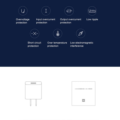 Original Xiaomi 18W Wall Charger Adapter Single Port USB Quick Charger, US Plug - Apple Accessories by Xiaomi | Online Shopping UK | buy2fix