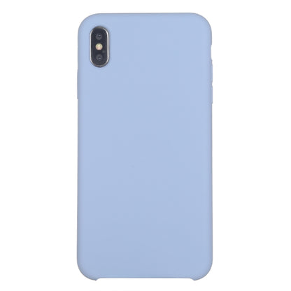 For iPhone XR Four Corners Full Coverage Liquid Silicone Case(Baby Blue) - More iPhone Cases by buy2fix | Online Shopping UK | buy2fix