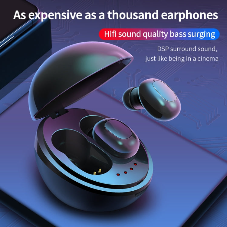 A10 TWS Space Capsule Shape Wireless Bluetooth Earphone with Magnetic Charging Box & Lanyard, Support HD Call & Automatic Pairing Bluetooth(White) - TWS Earphone by buy2fix | Online Shopping UK | buy2fix