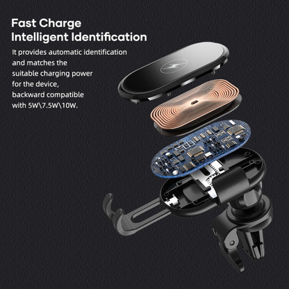 ROCK W31 Car Gravity Wireless Charging Air Outlet Bracket - Wireless Charger Holders by ROCK | Online Shopping UK | buy2fix