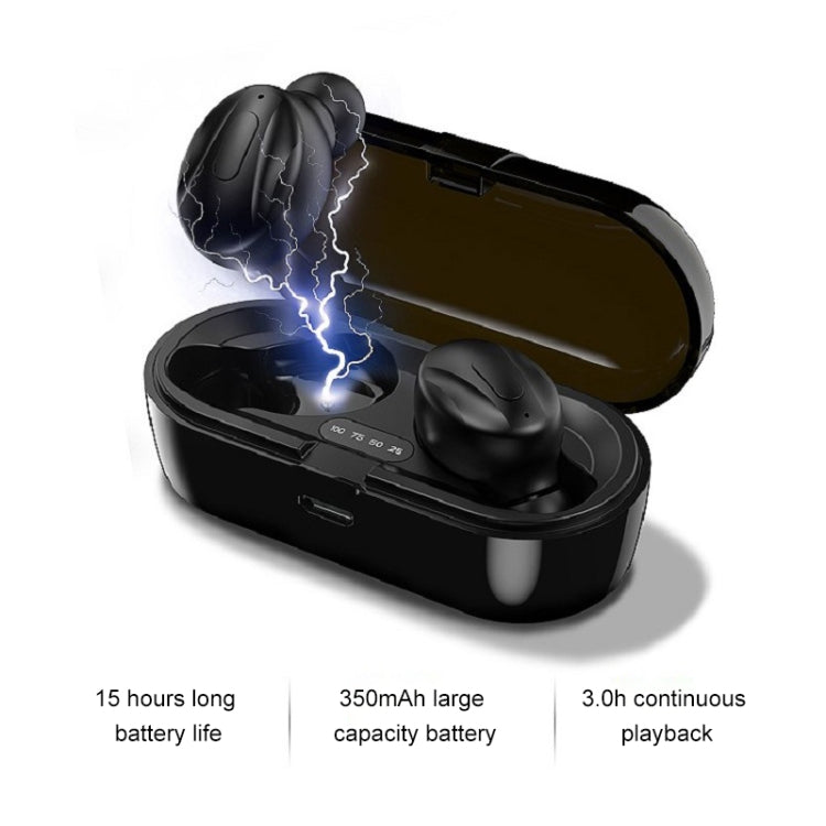 XG13 Bluetooth 5.0 TWS Mini Stereo Wireless Bluetooth Earphone (Black) - TWS Earphone by buy2fix | Online Shopping UK | buy2fix