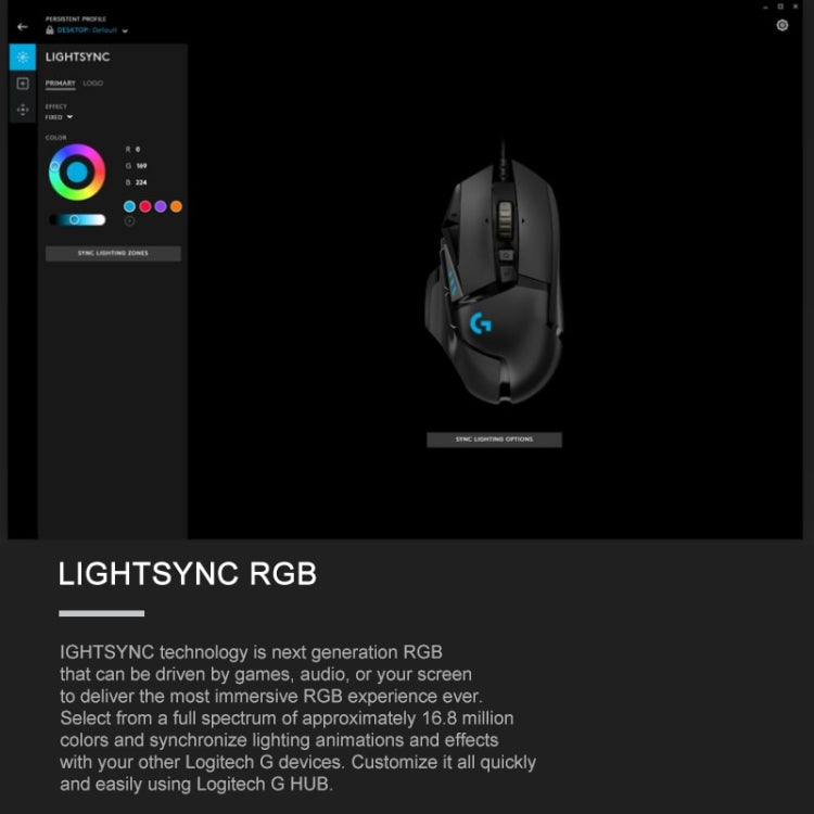 Logitech G502 HERO Wired Gaming Mouse with 11 Buttons, Length: 2.1m - Wired Mice by Logitech | Online Shopping UK | buy2fix