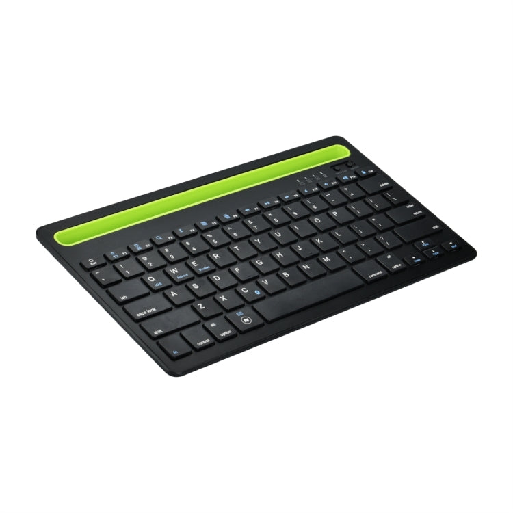 B908 Ultra-slim 78 Keys Bluetooth Wireless Keyboard with Concave Mobile Phone Holder (Black) - Wireless Keyboard by buy2fix | Online Shopping UK | buy2fix