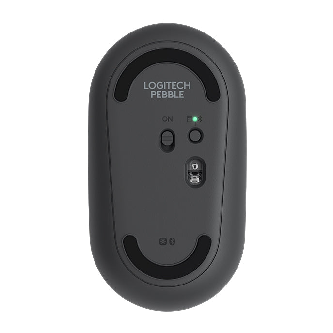 Logitech Pebble Cobblestone Shape Thin 3-keys 1000DPI Mute Wireless Bluetooth Optical Mouse, Wireless Range: 10m (Black) - Wireless Mice by Logitech | Online Shopping UK | buy2fix