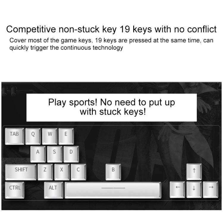 YINDIAO V2 Mechanical Feel Gaming Keyboard Mouse Set (Black Rainbow Light) - Wired Keyboard by YINDIAO | Online Shopping UK | buy2fix