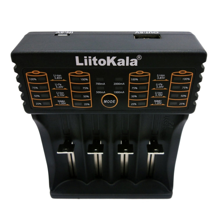 LiitoKala lii-402 4 In 1 Lithium Battery Charger for Li-ion IMR 18650, 18490, 18350, 17670, 17500, 16340(RCR123), 14500, 10440 - Consumer Electronics by buy2fix | Online Shopping UK | buy2fix