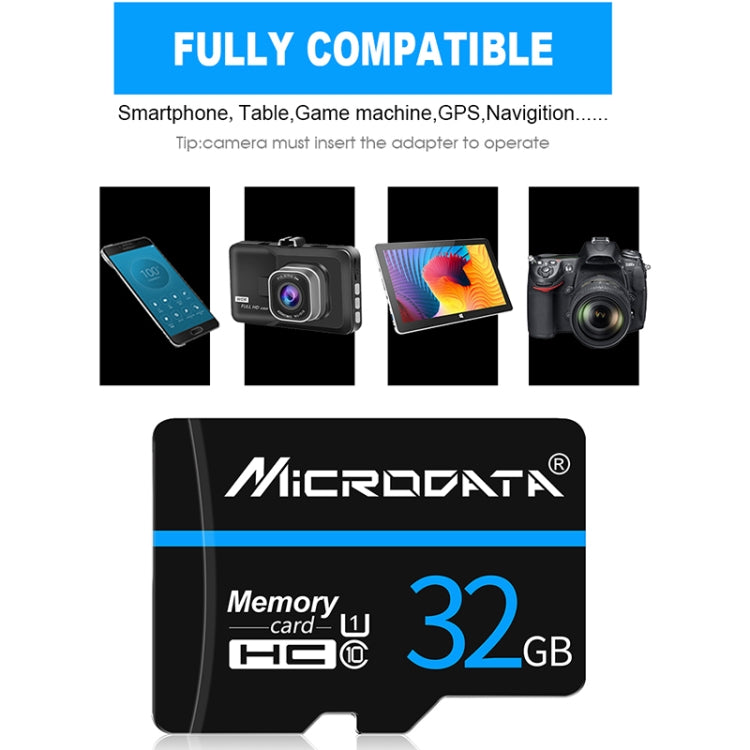 MICRODATA 32GB U1 Blue Line and Black TF(Micro SD) Memory Card - Micro SD Card by MiCRODATA | Online Shopping UK | buy2fix