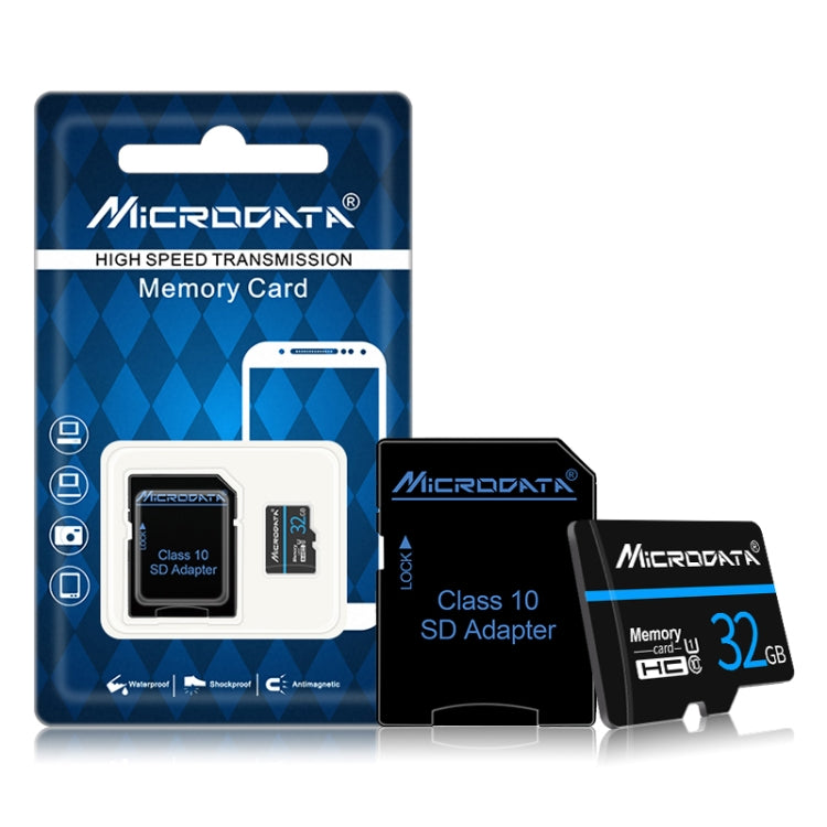 MICRODATA 32GB U1 Blue Line and Black TF(Micro SD) Memory Card - Micro SD Card by MiCRODATA | Online Shopping UK | buy2fix