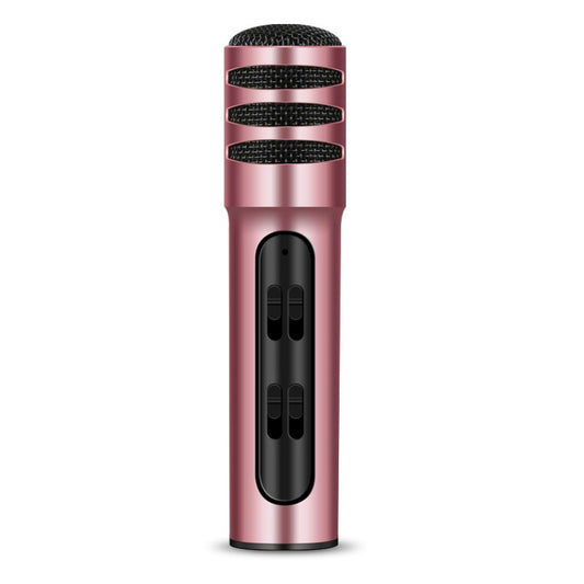 BGN-C7 Condenser Microphone Dual Mobile Phone Karaoke Live Singing Microphone Built-in Sound Card(Pink) - Consumer Electronics by buy2fix | Online Shopping UK | buy2fix