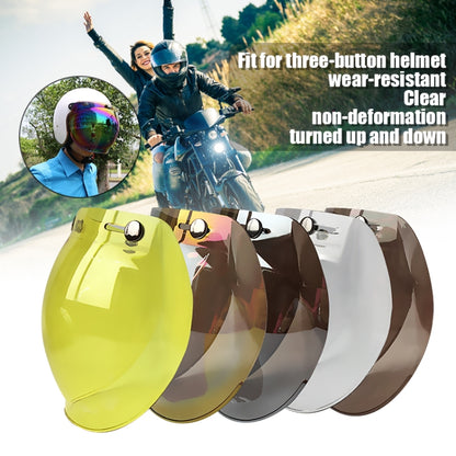 Soman Motorcycle Bubble Visor Open Face Helmet Visor Helmet Windshield Shield with Transparent Frame(Mirror) - Helmets by SOMAN | Online Shopping UK | buy2fix