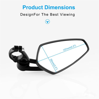 Universal 7 / 8 inch 22mm Modified Motorcycle Side Rearview Mirror (White) - Side Mirrors by buy2fix | Online Shopping UK | buy2fix