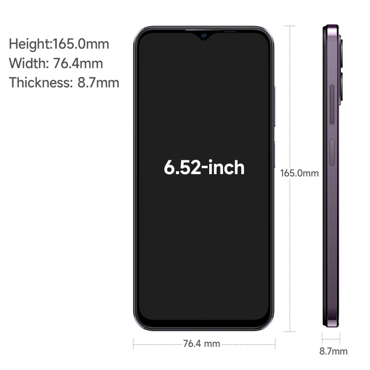 Ulefone Note 16 Pro, 8GB+128GB, Dual Back Cameras, Face ID & Side Fingerprint Identification, 4400mAh Battery, 6.52 inch Android 13 Unisoc T606 OctaCore up to 1.6GHz, Network: 4G, Dual SIM, OTG(Purple) - Ulefone by Ulefone | Online Shopping UK | buy2fix