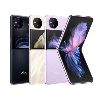 vivo X Flip 5G, 50MP Camera, 12GB+512GB, Dual Back Cameras, Side Fingerprint Identification, 4400mAh Battery, 6.74 inch + 3.0 inch Android 13.0 OriginOS 3 Qualcomm Snapdragon 8+ Gen1 Octa Core up to 3.0GHz, NFC, OTG, Network: 5G (Gold) - vivo by vivo | Online Shopping UK | buy2fix