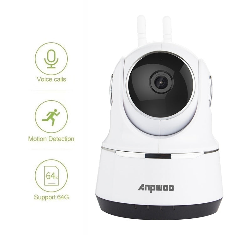 Anpwoo Guardian 2.0MP 1080P 1/3 inch CMOS HD WiFi IP Camera, Support Motion Detection / Night Vision(White) - Security by Anpwoo | Online Shopping UK | buy2fix