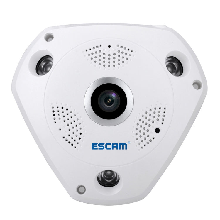 ESCAM Shark QP180 960P 360 Degrees Fisheye Lens 1.3MP WiFi IP Camera, Support Motion Detection / Night Vision, IR Distance: 10m - Security by ESCAM | Online Shopping UK | buy2fix