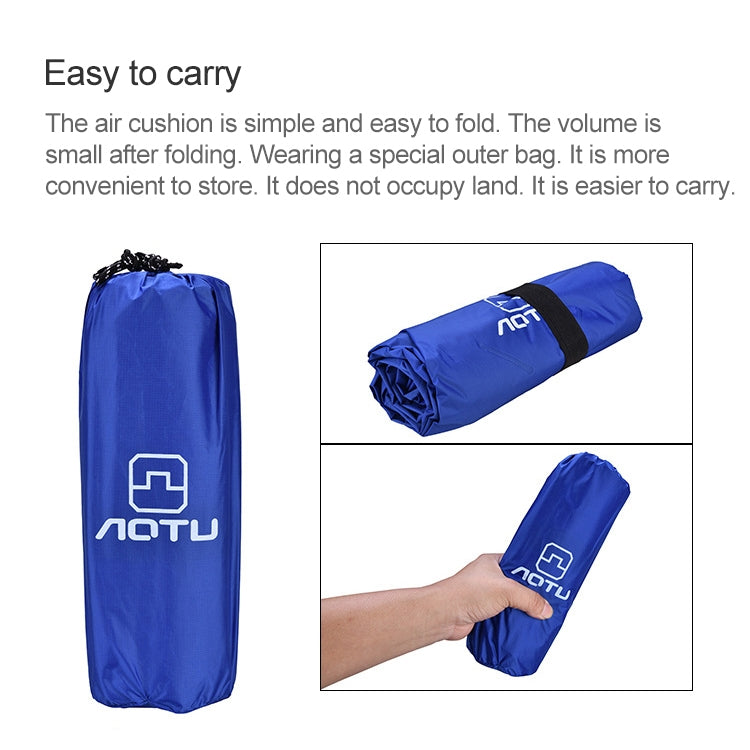 Aotu AT6241 Outdoor Camping Inflatable Cushion TPU Air Mattress, Size: 190x57x5.5cm(Blue) - Camping Mats by AOTU | Online Shopping UK | buy2fix