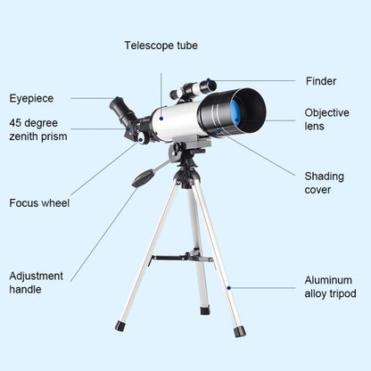 WR852 16x/66x70 High Definition High Times Astronomical Telescope with Tripod(Blue) - Monocular Binoculars by buy2fix | Online Shopping UK | buy2fix