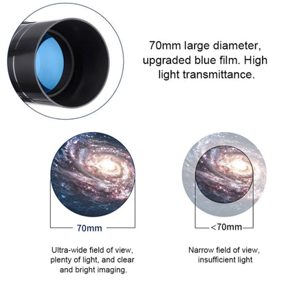 WR852 16x/66x70 High Definition High Times Astronomical Telescope with Tripod(Blue) - Monocular Binoculars by buy2fix | Online Shopping UK | buy2fix