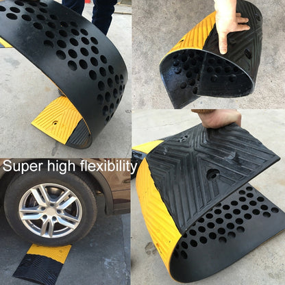 Triangle Yellow Plastic Two-in-one Speed Bump, Size: 50x35x5cm - Speed Bumps by buy2fix | Online Shopping UK | buy2fix