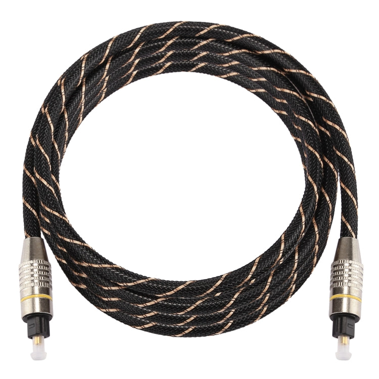 2m OD6.0mm Gold Plated Metal Head Woven Net Line Toslink Male to Male Digital Optical Audio Cable - Audio Optical Cables by buy2fix | Online Shopping UK | buy2fix