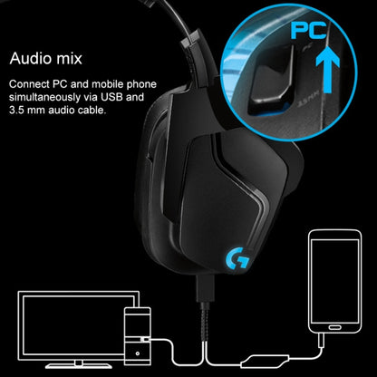 Logitech G633S Dolby 7.1 Surround Sound Stereo Colorful Lighting Noise Reduction Competition Gaming Wired Headset - Computer & Networking by Logitech | Online Shopping UK | buy2fix