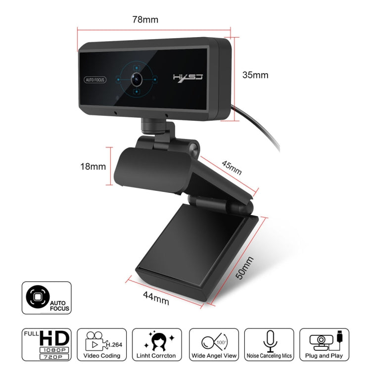 5.0 Mega Pixels 1080P HD Auto Focus Video Webcam - HD Camera by buy2fix | Online Shopping UK | buy2fix