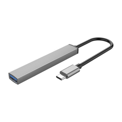 ORICO-AH-13-GY-BP USB 3.0 x 1 + USB 2.0 x 3 to USB-C / Type-C HUB Adapter - Computer & Networking by ORICO | Online Shopping UK | buy2fix