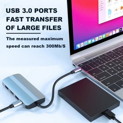 BYL-2205 8 in 1 USB-C / Type-C to USB Multifunctional Docking Station HUB Adapter - Computer & Networking by buy2fix | Online Shopping UK | buy2fix