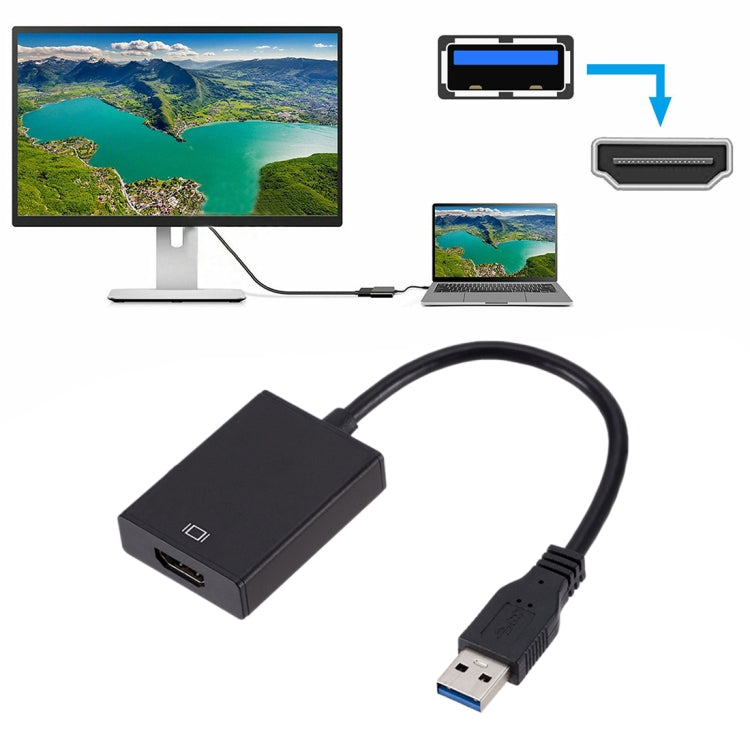 External Graphics Card Converter Cable USB3.0 to HDMI(Black) - Computer & Networking by buy2fix | Online Shopping UK | buy2fix