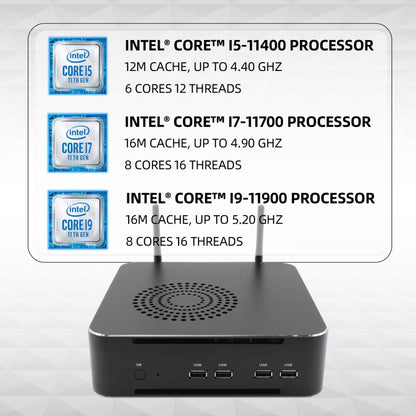 HYSTOU M7 Windows 7/8/10 / Linux System Mini PC, Intel Core i7-11700 Octa-core 16M Cache up to 4.9GHz, 16GB RAM+512GB SSD, UK Plug - Windows Mini PCs by HYSTOU | Online Shopping UK | buy2fix