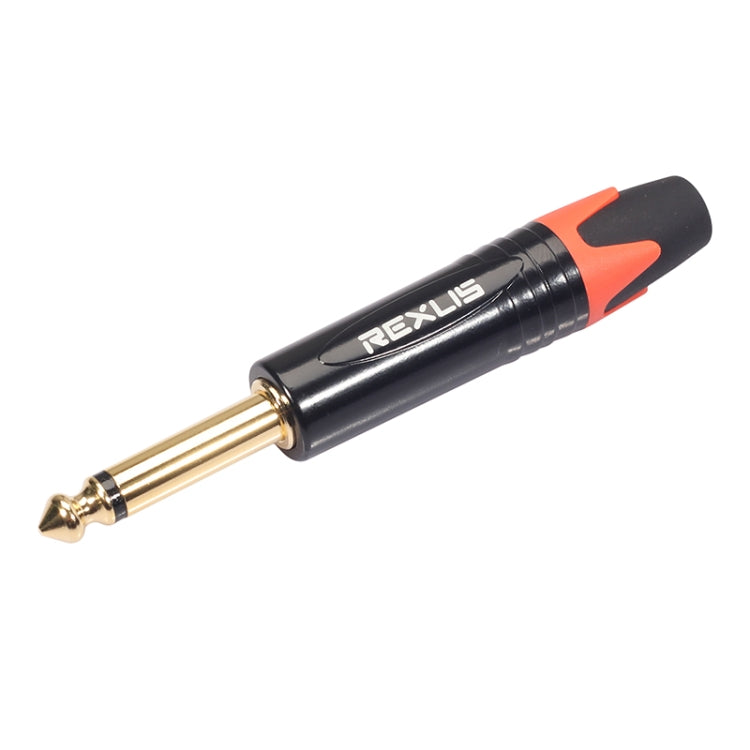 10 PCS TC202 6.35mm Gold-plated Mono Sound Welding Audio Adapter Plug(Orange) - Consumer Electronics by buy2fix | Online Shopping UK | buy2fix