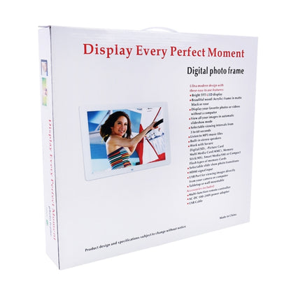 15.0 inch LED Display Digital Photo Frame with Holder / Remote Control, Allwinner, Support USB / SD Card Input / OTG(White) - Consumer Electronics by buy2fix | Online Shopping UK | buy2fix