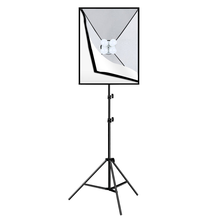 PULUZ Softbox Lighting Kit 2 PCS 50x70cm Professional Photo Studio Photography Light Equipment with 8 x E27 20W E27 Socket Bulb Photography Lighting Kit for Filming Portrait Shooting / Fashion Advertising Photography(EU Plug) - Stand Bracket by PULUZ | Online Shopping UK | buy2fix