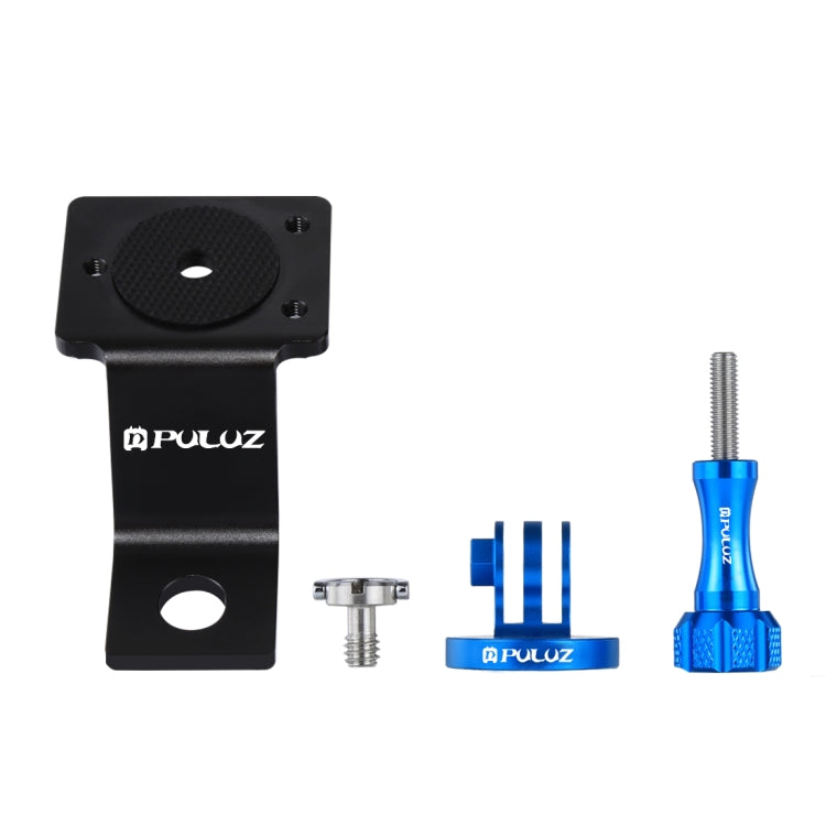 PULUZ Aluminum Alloy Motorcycle Fixed Holder Mount with Tripod Adapter & Screw for GoPro Hero11 Black / HERO10 Black /9 Black /8 Black /7 /6 /5 /5 Session /4 Session /4 /3+ /3 /2 /1, DJI Osmo Action and Other Action Cameras(Blue) - DJI & GoPro Accessories by PULUZ | Online Shopping UK | buy2fix