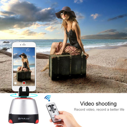 PULUZ Electronic 360 Degree Rotation Panoramic Head with Remote Controller for Smartphones, GoPro, DSLR Cameras(Red) - Camera Accessories by PULUZ | Online Shopping UK | buy2fix