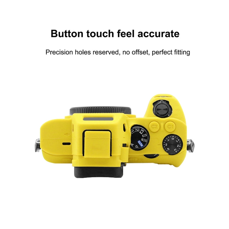 PULUZ Soft Silicone Protective Case for Sony ILCE-7MII / 7SMII / 7RMII(Yellow) - Camera Accessories by PULUZ | Online Shopping UK | buy2fix