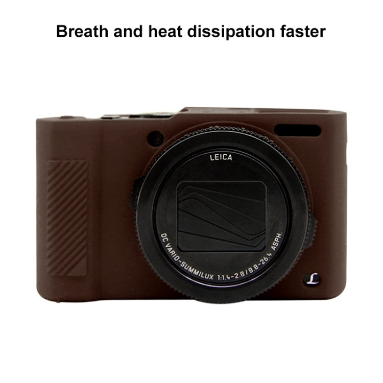 PULUZ Soft Silicone Protective Case for Panasonic Lumix  LX10 (Coffee) - Camera Accessories by buy2fix | Online Shopping UK | buy2fix