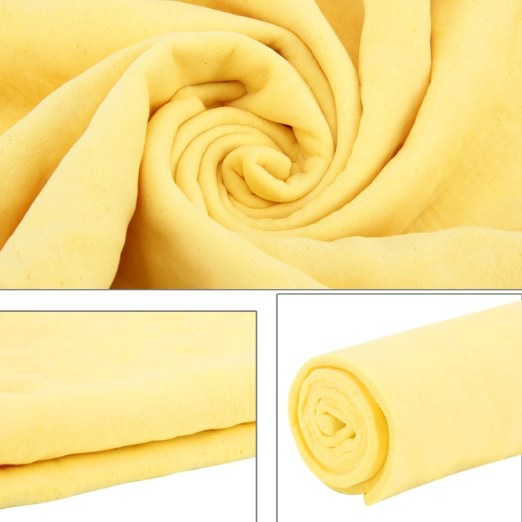 KANEED Synthetic Chamois Drying Towel Super Absorbent PVA Shammy Cloth for Fast Drying of Car, Size: 43 x 32 x 0.2cm(Yellow) - Car washing supplies by KANEED | Online Shopping UK | buy2fix