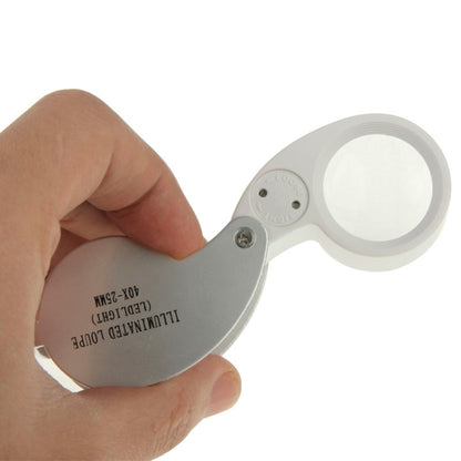 40X-25MM LED Illuminated Loupe / Jewelry Magnifier - Consumer Electronics by buy2fix | Online Shopping UK | buy2fix